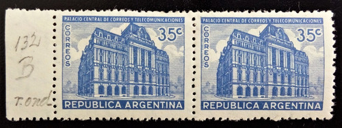 Argentina, Pareja Gj 875 35c Correos Error N 45 Mint L14955