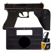 Pistola Brinquedo Realista Airsoft Gk V307 6mm Bbs Alvo Óleo