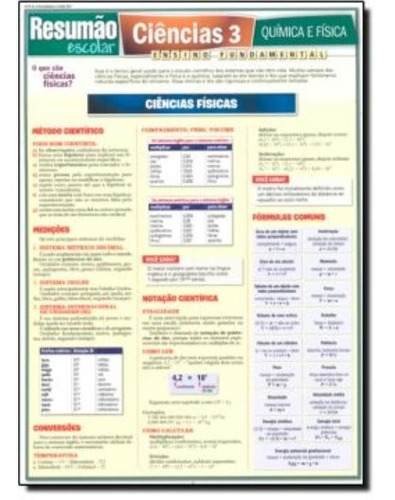 Resumao - Ciencias 3: Quimica E Fisica: Resumao - Ciencias 3: Quimica E Fisica, De Sergio Noriaki Sato., Vol. Não Aplica. Editora Bf&a, Capa Mole Em Português