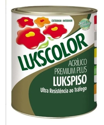 Tinta Lukscolor Piso Premium Cinza Chumbo 900ml