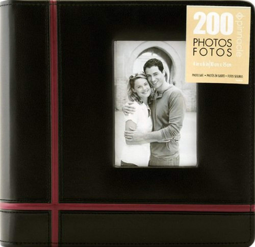 160 Pocket Crossroad Album Foto Negro Rojo