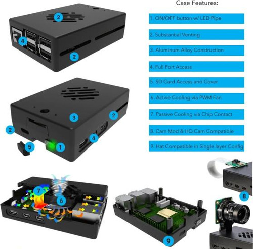 Vilros Raspberry Pi 5 (8 Gb) Kit Básico De Inicio Con Carcas