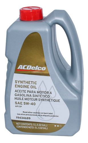 Aceite Sintetico 5w40 Api Sp 5lts