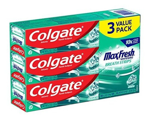 Colgate Max Fresh - Pasta De Dientes Blanqueadora Con Mini T