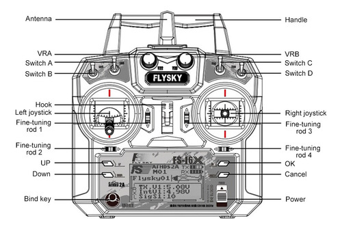 // /flysky Fs-i6x 2.4ghz 10ch Transmisor Afhds 2a Rc Con