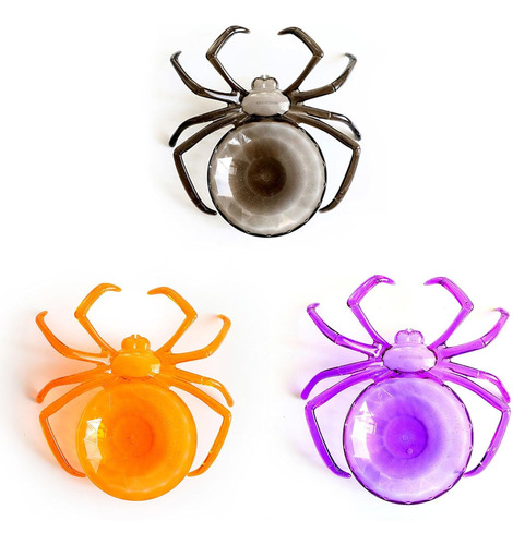 Caramelera X3 Bandeja Araña Plástica Halloween Decoración