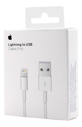 Imagen 1 de 1 de Cable Usb A Lightning Para iPhone 1m One Celular Pc Datos