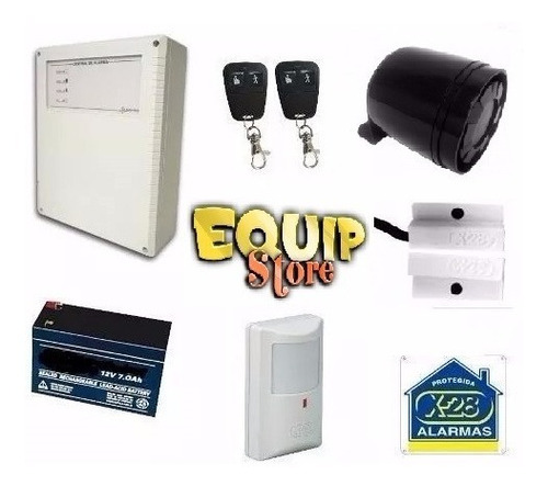 Kit Seguridad Alarma Casa X-28 Completo Económico Mascotas