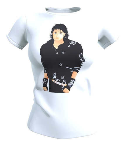 Diseño Michael Jackson Polera Mujer, Poliester