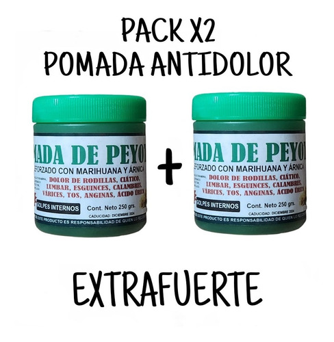 Pack X2 Pomadas Antidolor Extrafuerte  250g