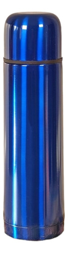 Termo Metálico De 1 Litro Color Azul Económico