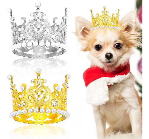 2 Pcs Corona Sombrero Para Perros Gato Corona Diadema Mascot