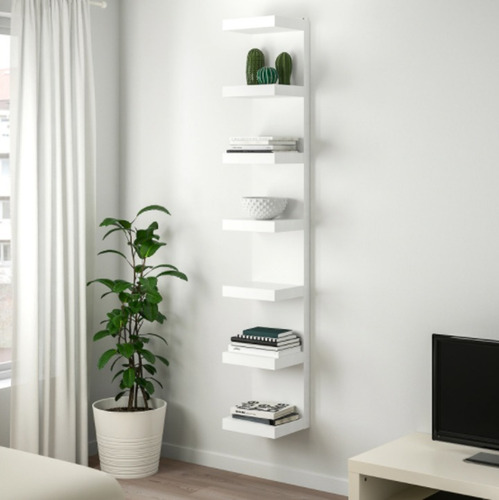 Imagen 2 de 7 de Biblioteca Torre Laqueada Moderna Dormitorio Blanc 25x25x160