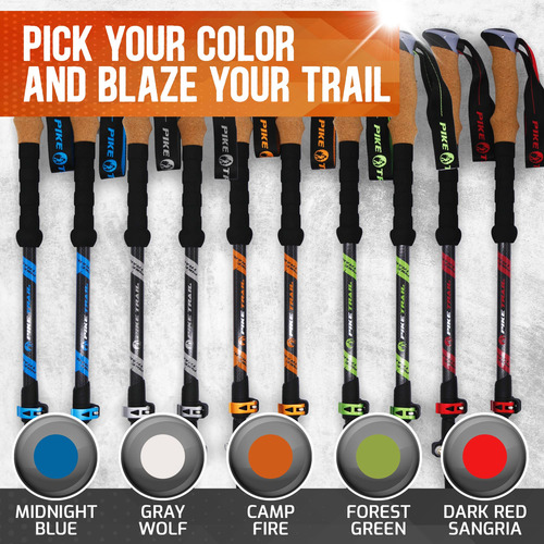 Pike Trail Bastones De Trekking Fibra De Carbono Ajustables