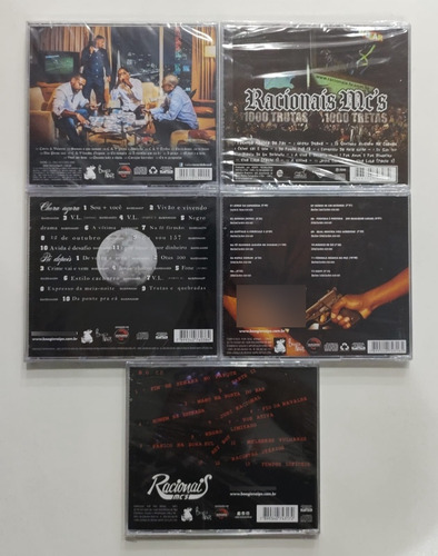 Kit 1 Cd Duplo + 4 Cds - Racionais Mc's - Lacrados