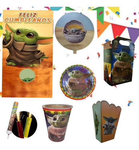 Baby Yoda Star Wars Artículos De Fiesta Cumpleaños