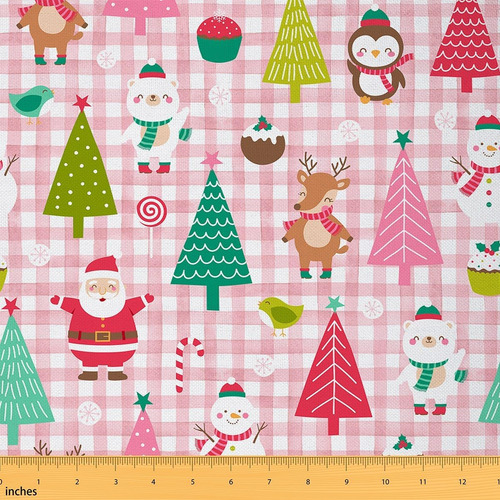 Tela De Feliz Navidad De The Yard, Tela De Dibujos Anim...