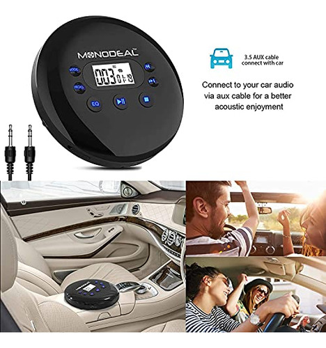 Pack Cd Player Porttil Monodeal Con Auriculares Y Pantalla