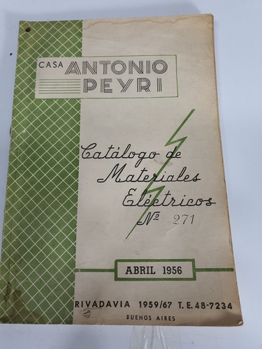 Antiguo Catalogo De Materiales Electricos De 1956