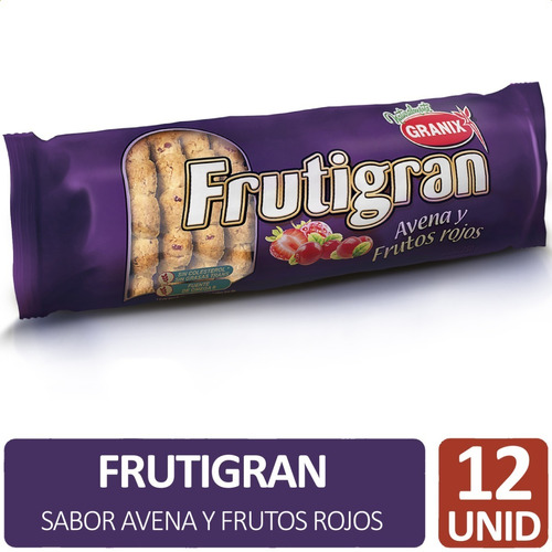 Galletitas Frutigran Avena Y Frutos Rojos Granix