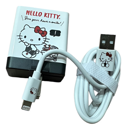 Cargador De Pared Para iPhone 3usb Hello Kitty