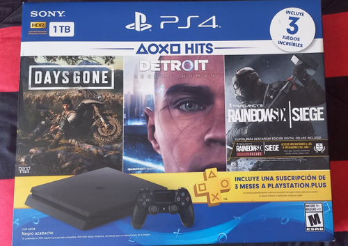 Playstation 4 Slim 1 Tb Con 3 Juegos En Físico