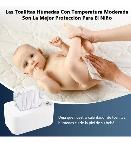 Dispensador de toallitas húmedas, calentador, bloqueo de calefacción  superior, humedad, gran capacidad, calentador de toallitas para bebés,  temperatura azul ajustable