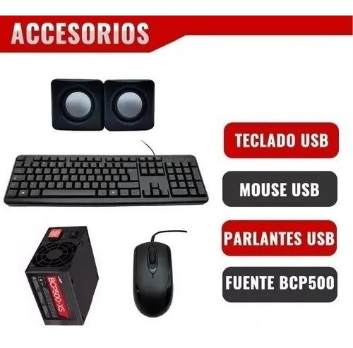 Imagen 3 de 7 de Pc Gamer Armada Amd A10 9700 4gb 1tb Core X4 + Accesorios