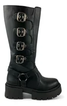 Comprar Borcego Bota Caña Alta Mujer Hebillas Moda Nazaria