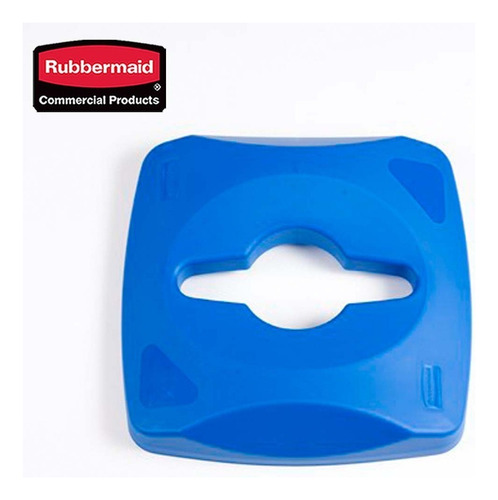 Tapa Untouchable De Reciclaje Rubbermaid Azul