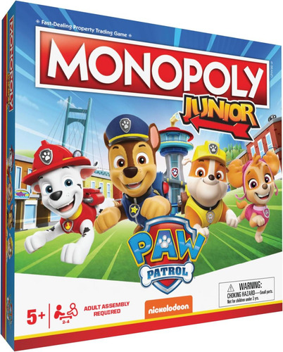 Juego De Mesa Monopoly Jr Paw Patrol | Con Chase, Marshall,
