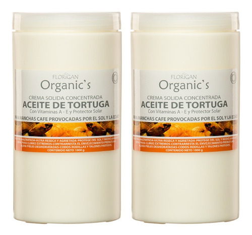 Crema Protectora Concentrada Aceite De Tortuga 1kg. 2 Piezas