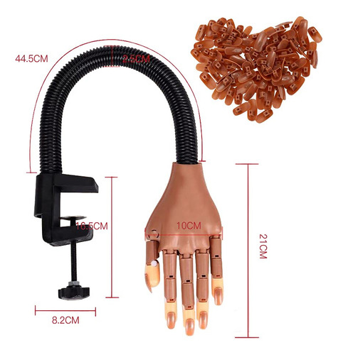 Mano De Práctica Para Uñas Acrílicas, Mano Profesional De En
