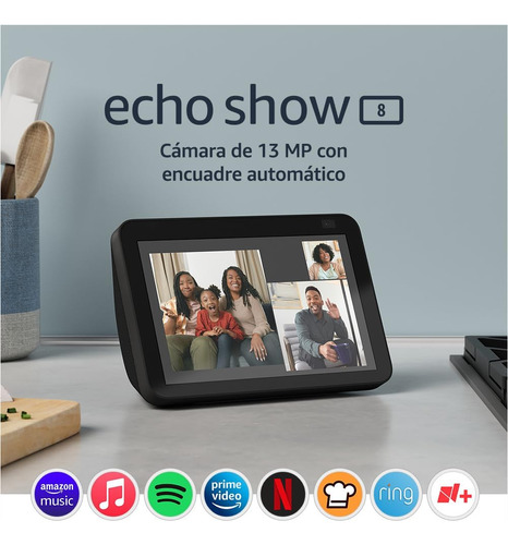 Echo Show 8 (2da generación) - Pantalla inteligente HD con Alexa y cámara de 13 MP