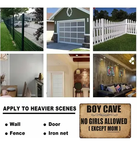 Vintage Signs Poster Inspirational Metal Wall Art Boy Cave