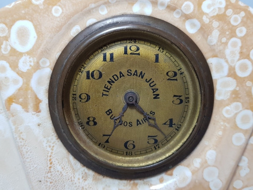 Imagen 3 de 8 de Antiguo Reloj Art Deco San Juan Cerámica Bronce Mag 56867