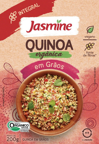 Jasmine Quinoa Em Grãos Orgânico 200g