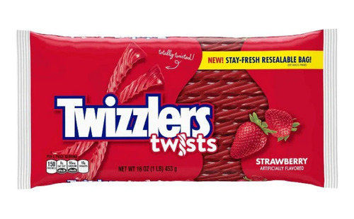 Twizzlers Strawberry 453gr - Delicioso Dulce Americano