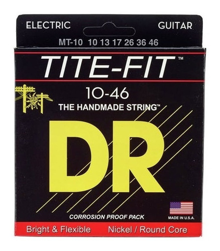 Dr Tite Fit Mt-10 Cuerdas Para Guitarra Eléctrica