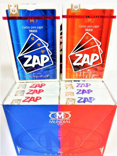 Baralho Mundial Zap42 Cartas P/ Truco 4 Cx C/ 12 Jogos Cada