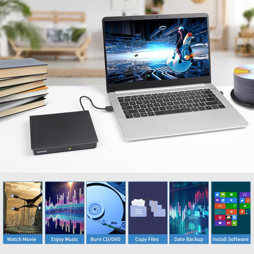 External Dvd Drive Usb 3.0 Type-c Usb Portable Player For...