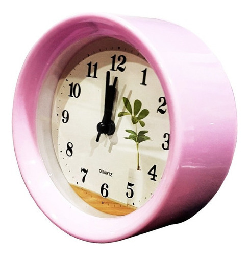Reloj Despertador Redondo Dormitorio Casa Colores Alarma