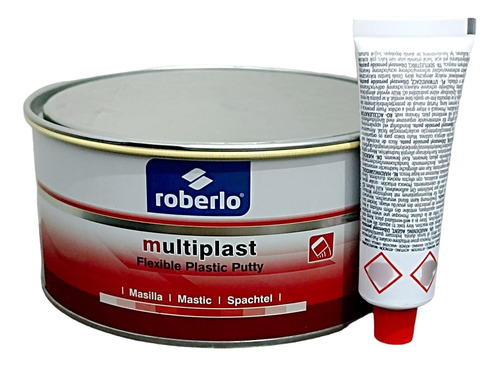 Massa Poliester Roberlo Multiplast 1kg Reparo Plástico