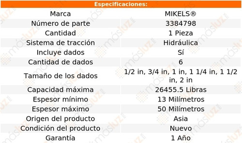 Dobladora Hidráulica 6 Dados Mikel's 12 Ton
