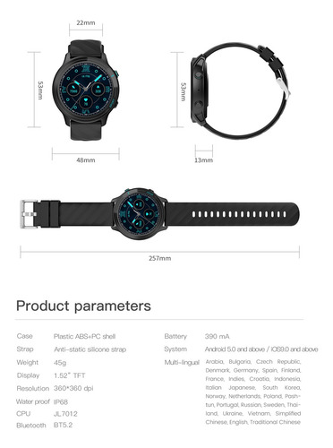 Smartwatch Mujer Hombre Bluetooth Llamada Deportivo Ip68
