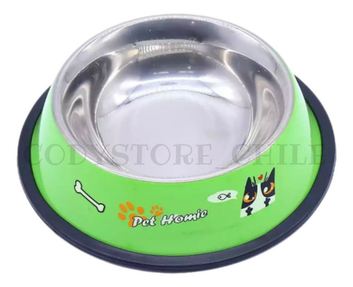 Plato Acero Inoxidable Para Mascotas Codystore Chile