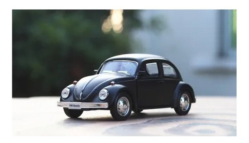 Miniatura Volkswagen Fusca Beetle Uni Fortune Escala 1:36 Cor Preto