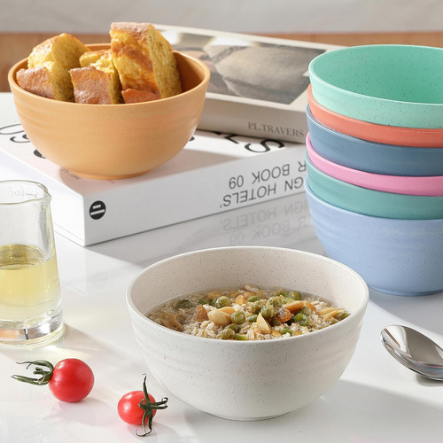 Tazón De Cereal De 8pcs, Tazones De Cereales De Paja De Trig