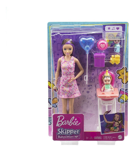 Barbie Skipper Babysitter- Niñera Con Bebe En Sillita