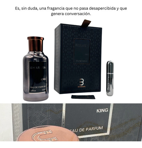 Perfume Bharara King Edp 100ml+atomizador Portátil Rellenabl